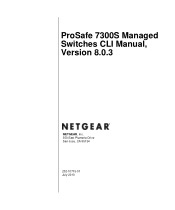Netgear GSM7252PS 7300 Series Managed Switch CLI Refernce Manual for Software Version 8.0.3