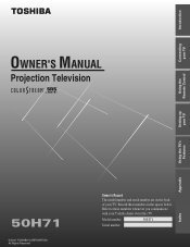 Toshiba 50H71 Owners Manual