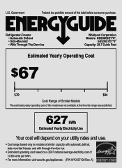 Whirlpool GSS30C6EYW Energy Guide