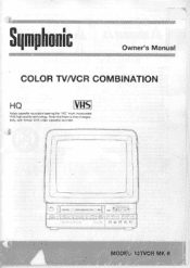 Symphonic 13TVCRMKII Owner's Manual
