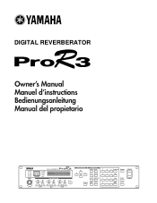 Yamaha ProR3 ProR3 Owners Manual