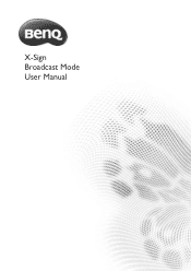 BenQ RM8601K X-Sign Broadcast User Manual