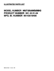 Husqvarna HU725AWD Parts List