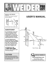 Weider Pro 137 Bench Canadian English Manual