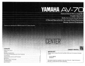 Yamaha AV-70 Owner's Manual