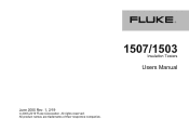 Fluke 1507 CAL Product Manual
