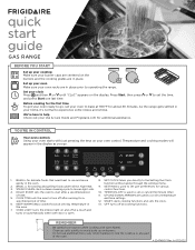 Frigidaire FCFG3062AS Quick Start Guide