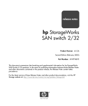 HP StorageWorks 2/32 SAN switch 2/32 version 4.0.2b release notes