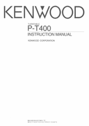 Kenwood P-T400 User Manual