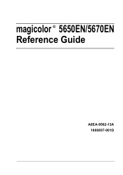 Konica Minolta magicolor 5670EN magicolor 5650/5670 Reference Guide