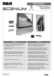 RCA HD61THW263 Brochure