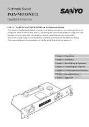 Sanyo PDG-DHT100L Instruction Manual, PDG-DHT100L POA-MD13NET2