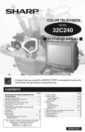 Sharp 32C240 User Manual