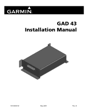 Garmin GAD 43 Installation Manual