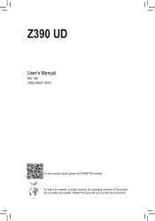 Gigabyte Z390 UD User Manual