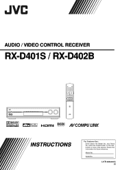 JVC RXD401S Instructions