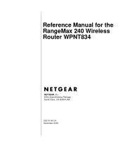 Netgear WPNT834 WPNT834 Reference Manual