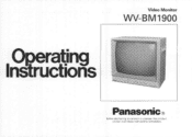 Panasonic WVBM1900 WVBM1900 User Guide