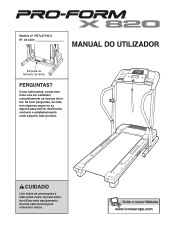 ProForm X 820 Treadmill Portuguese Manual