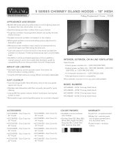 Viking VCIH Two-Page Specifications Sheet