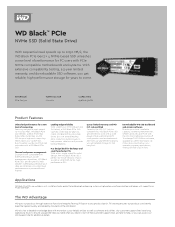 Western Digital Black PCIe SSD Drive Specification Sheet