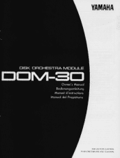 Yamaha DOM-30 Owner's Manual (image)