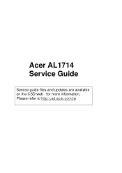 Acer AL1714 AL1714 Service Guide - 8ms