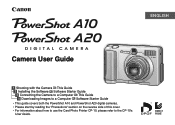 Canon 6864A001AA PowerShot A10/A20 Camera User Guide