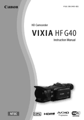 Canon VIXIA HF G40 User Manual