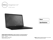 Dell Inspiron 17 5758 Specifications