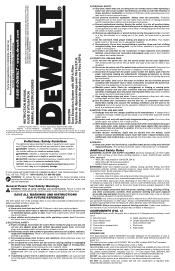 Dewalt D25302DH Instruction Manual