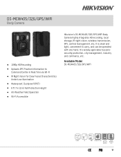 Hikvision DS-MCW405/32G/GPS/WIFI Data Sheet