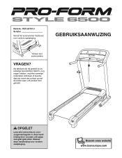 ProForm Style 6500 Treadmill Dutch Manual
