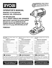 Ryobi PSBDG01 Operation Manual