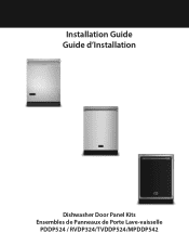 Viking FDWU324 Virtuoso Dishwasher Door Panel Kit - MPDDP524 - Installation Instructions