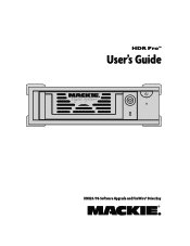 Mackie HDR Pro User's Guide