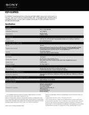 Sony RDP-V20iP Marketing Specifications (Red)