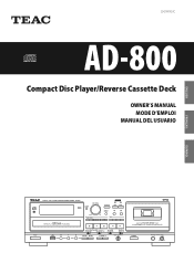 TEAC AD-800 AD-800 Manual