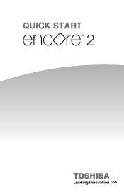 Toshiba Encore 2 PDW0AC Quick Start Guide for Encore 2 WT8-B Series