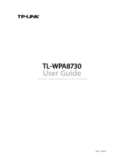 TP-Link TL-WPA8730 KIT TL-WPA8730 KITEU V1 User Guide