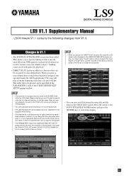 Yamaha LS9-32 V1.1 Supplementary Manual