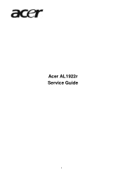 Acer AL1922R AL1922r Service Guide