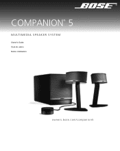 Bose Companion 5 Owner's guide