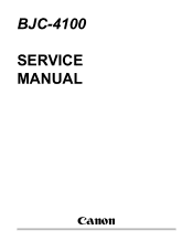 Canon BJC-4100 Service Manual