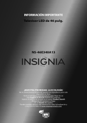 Insignia NS-46E340A13 Important Information (Spanish)