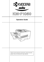 Kyocera KM-F1050 KM-F1050 Operation Guide