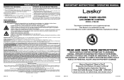 Lasko CT22425 User Manual