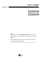 LG E2250VR-SN Owner's Manual