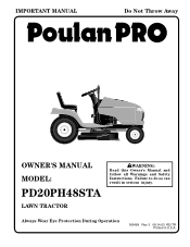 Poulan PD20PH48STA User Manual