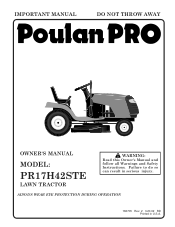 Poulan PR17H42STE User Manual